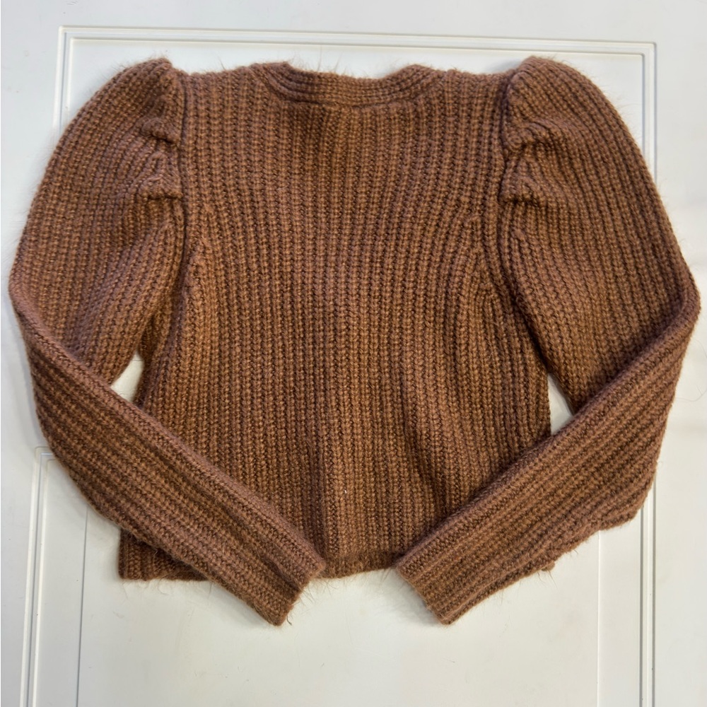 Current Air Anthropologie Women’s Sz XS Brown Knit Cardigan Sweater - Picture 6 of 6